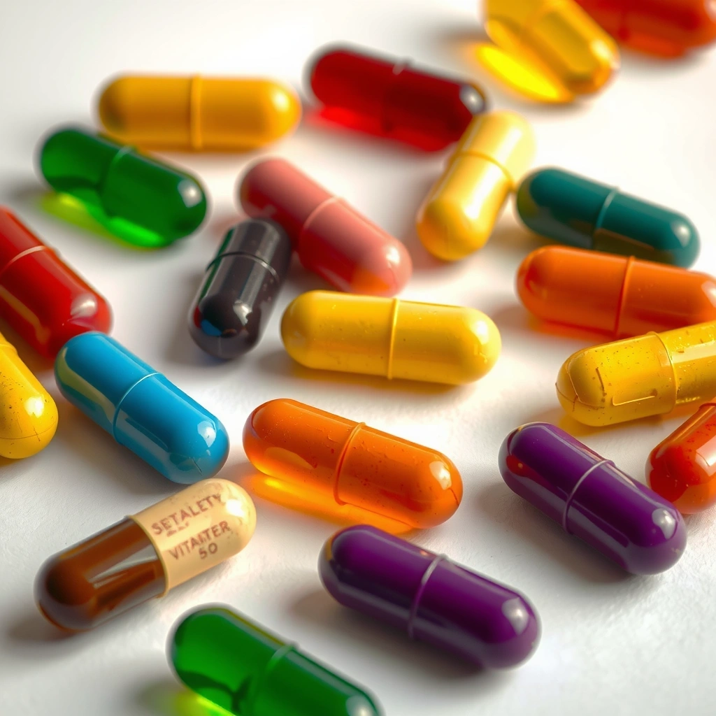 Gélules de vitamines naturelles